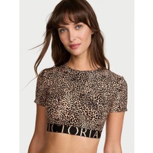 Victoria's Secret Cotton Short-Sleeve Bralette Crop Top