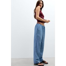Intimissimi Preppy Stripes Double-Layer Cotton Canvas Pants