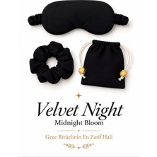 Magicpink Velvet Night Midnight Bloom Mini Night Set – Uyku Göz Bandı, Kese ve Toka 3lü Set