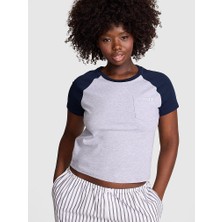 Victoria's Secret Cotton Raglan Pajama Top