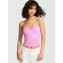 Victoria's Secret Floral Jacquard Low-Cut Halter Top