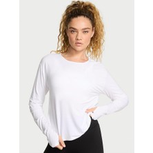Victoria's Secret Vsx Drapey Long-Sleeve Open-Back T-Shirt