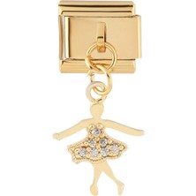 Costurera GOLD TAŞLI BALERİN ÇELİK CHARM