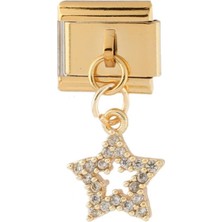 Costurera GOLD TAŞLI YILDIZ ÇELİK CHARM