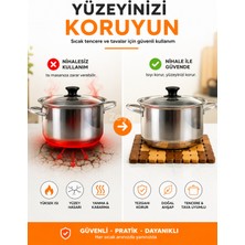 Zeyn Gross Ahşap Nihale Isıya Dayanıklı Tencere Tava Demlik Altlığı Ahşap Tencere Altlığı