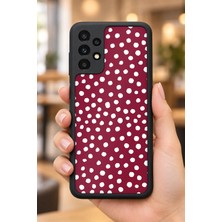 BG AKSESUAR Samsung Galaxy A23 Uyumlu Noktalı Desenli Kamera Korumalı Darbelere Dayanıklı Kılıf