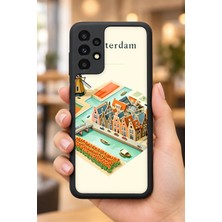 BG AKSESUAR Samsung Galaxy A13 Uyumlu Amsterdam Desenli Kamera Korumalı Darbelere Dayanıklı Kılıf