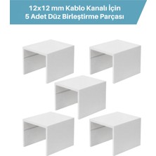 Odta 5 Adet 12X12MM Kablo Kanalı Birleştirme Aparatı, Beyaz Birleştirme Konnektör, Ara Parça