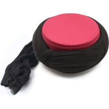 Sarıkhane Düz Tepeli Sarık – Siyah Kumaş – Bordo Takke – Çapraz Sarım – Düz Tepe – 7 Metre – Züabeli