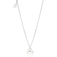 Oya Silver Minimal Gümüş Balık Kuyruğu Kolye 1.8X1CM [OYOT431]