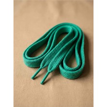 Last İcon Zümrüt Yeşil Yassı Pamuk Ayakkabı Bağcığı 120 cm Sneaker ve Spor Ayakkabı Uyumlu