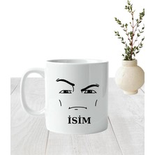 Elfi Kişiye Özel Isim Yazılı Roblox Man Face Tasarımlı Kupa Bardak