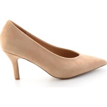 Bambi Nude Suede Women's Classic Heeled Shoes K01231515872