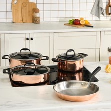 Karaca Powersteel 316+ Copper 7 Piece Pot And Pan Set Honeycomb