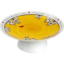 Egan Italy Le Casette Cake Stand Yellow 27X10 cm
