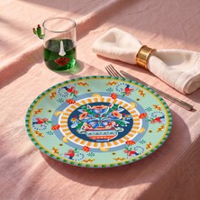 Baci Milano Dolce Farniente Flower Vase Pattern Green Charger Plate Ø 33 cm