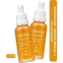 Clerie 2'li Set C Vitamini Cilt Serumu, Leke Karşıtı, Aydınlatıcı, Ton Eşitleyici 2X30ml