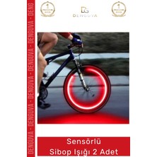 Denguva #sibop Yüksek Görünürlük Neon Halka Jant Sibop Kapağı Rengarenk Hareket Sensörlü Sibop Işığı 2 Adet