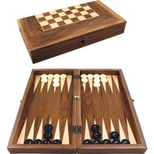 Star Ege Solid Wood Veneer Backgammon Large