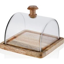 The Mia Madera Rectangular Cake Storage Dome 15X19X19 cm