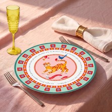 Baci Milano Dolce Farniente Tiger Pattern Enamel Charger Plate Ø 33 cm