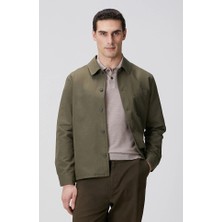 Network Khaki Linen Blend Overshirt