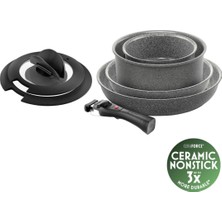 Ballarini Torre Frying Pan Set, 7-Piece, Aluminum, Ceramic Non-Stick Coating