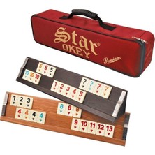 Star Premium Wooden Okey Set With Bag - Light Color 1010365