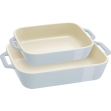 Staub Baking Dish Set 2 Pieces Light Blue