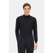 Vakko By Danıele Fıesolı Black Mock Neck Knitwear
