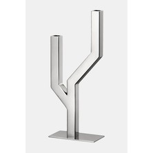 Christofle Chrıstofle Two-Arm Candelabra Arborescence Stainless Steel