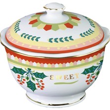 Baci Milano Mamma Mia Leaf Patterned Sugar Bowl