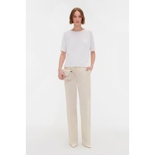 Vakko By Taglıatore Natural Linen Trousers