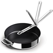 Joseph Joseph Space 3-Ply Stainless Steel Ceramic Coated 28 cm Frying Pan
