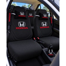 Şimika HONDA SİYAH SÜPER SET DÖRTLÜ SERVİS KILIFI + İKİLİ YASTIK VE KEMER KILIFI+ VİTES POLARI
