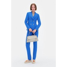 Vakko By Taglıatore Blue Slim-Leg Trousers