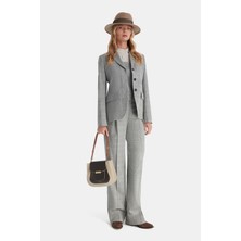 Vakko By Lorena Antonıazzı Grey Virgin Wool Jacket