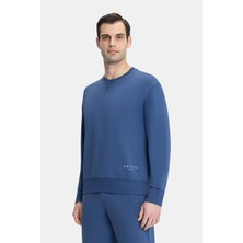 Vakko By Danıele Fıesolı Indigo Round Neck Sweatshirt