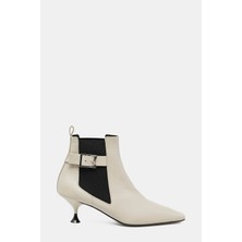 3 Juın Ecru Leather Boots
