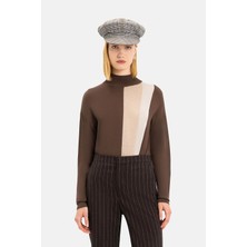 Vakko Brown High Neck Knitwear