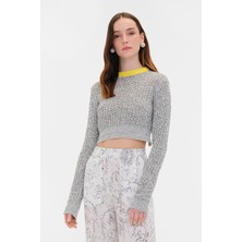 Fabiana Filippi Fabıana Fılıppı Grey Melange Knitted Sweater