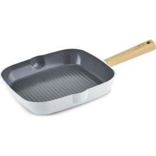Karaca x Refika Swiss Crystal Creamy Wood Grill Pan 28 cm