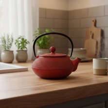 Bambum Tasev T2765 Linden Sumbul 750 ml Red Cast Iron Teapot Kettle