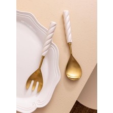 The Mia Column Salad Serving Set 2 Pieces