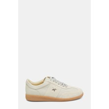 Vakko By Lorena Antonıazzı Ecru Suede Sneakers