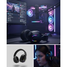 Efnaz Style Wireless Oyuncu Kulaklığı Rgb Işıklı Uzun Bataryalı Mikrofonlu Headset