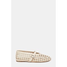 3 Juın Beige Ballet Flats