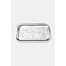 Christofle Chrıstofle Graffiti Silver-Plated Tray 26X20 cm