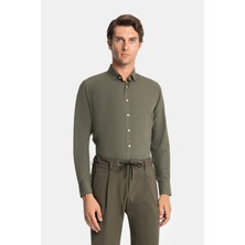 Vakko Melange Cotton Casual Shirt