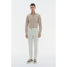 Vakko By Berwıch Cream Corduroy Trousers